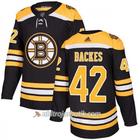 Män Ishockey Boston Bruins Tröja David Backes 42 Adidas 2017-2018 Svart Authentic